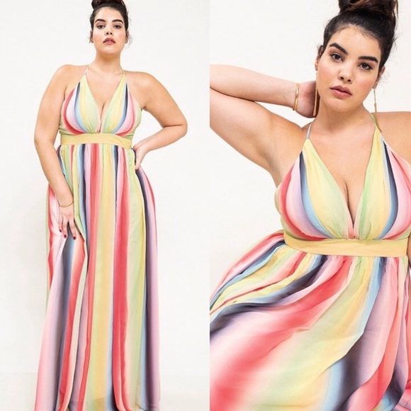 🚨CYBER SALE🚨 Rainbow Vision Rainbow Print Dress - Picture 5 of 7